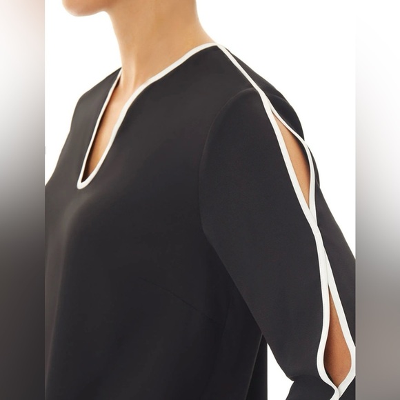 MING WANG NWOT Split Sleeve Crêpe de Chine Blouse- Size S - Picture 2 of 13